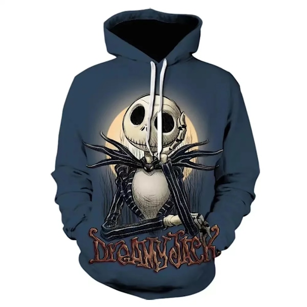 Hösten Nya Halloween Hoodies Mardröm Före Jul 3D Skriv Ut Hoodie Män Kvinnor Mode Överdimensionerade Sweatshirts Träningsdräkter WY1010001 L