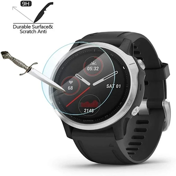 Härdat Glas För Garmin Fenix 7 7S 7X 6S 6X Pro Sapphire Hd Skärmskydd Film För Fenix 7 7S 7X Smartwatch Tillbehör For Fenix 6 Pro 2PCS