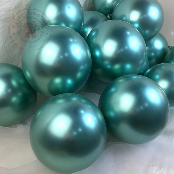 5-18Tums Jätte Chrome Metal Ballong Party Dekoration Latex Ballonger Metallic Gold Silver Festival Bröllopsscen Layout Leveranser blue 5inch 30pcs