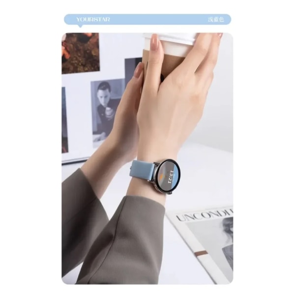 Watch för Samsung Galaxy watch 6 4 5 pro/4 Classic/Active 2/Gear S3 frontier 20mm 22mm Silikonarmband Huawei gt2 3 band Mint Green 8 22mm watch band