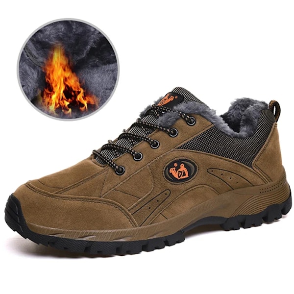 Vinter Män Kvinnor Nya Utomhus Sport Vandring Skor Andas Berg Klättring Skott Trekking Sneakers Classic Casual Stövor fur Brown 38