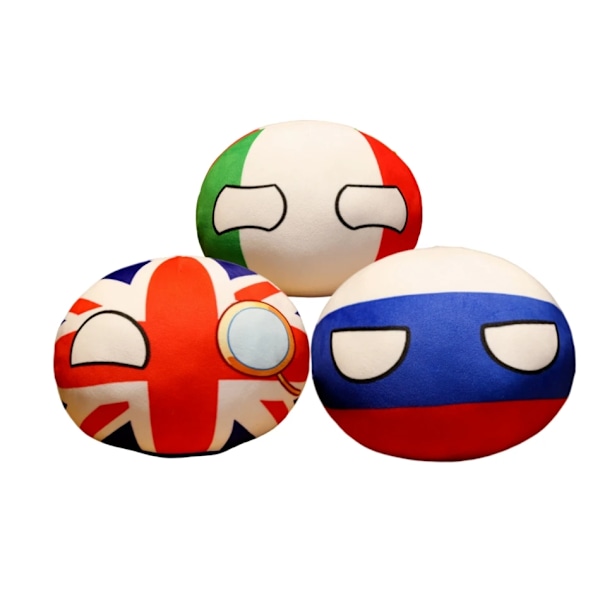 Sjov 10cm Polandball Plys Countryballs Legetøj Plys Vedhæng Elskelig Rygsæksdekoration Tyskland Italien Storbritannien Ukraine Japan Frankrig darkvoilet