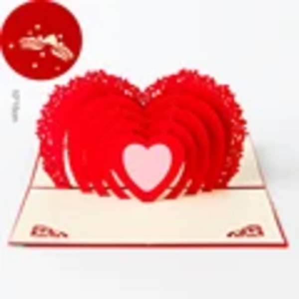 Hot 3D Kreativt Kort til Kone og Ven Valentinsdag Gave Bryllupsinvitation Tilpasset Kort Tak Postkort Engros love1