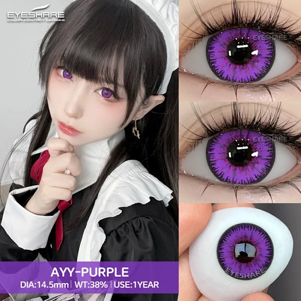 Eyeshare Halloween Färgade Kontaktlinser För Cosplay Red Anime Eyes Lensor Ay Serie Blå Linser Makeup Kontakt Färglins SPIRITEYE