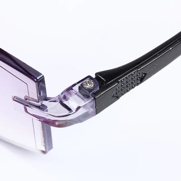 Nya diamantslipade bifokala progressiva läsglasögon män Blåljusblockerande multifokala glasögon Ultralätta båglösa glasögon 3pcs
