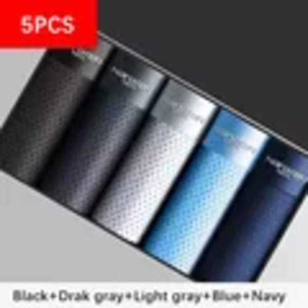 5Pcs / Mäns Underkläder Mäns Trosor Sexig Boxer Mesh Andas Fast Färg Underkläder Tunn Boxerer Comfort Boxer Bamboo Hål Stora Storleka 5Pcs Multi B XXXL