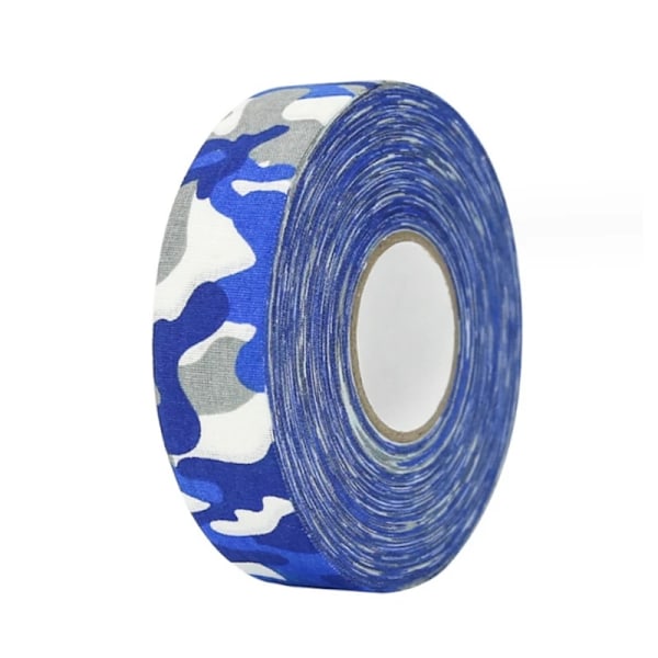 1 Rulle 2,5 cm x 25 m Hockeytejp, Sport Ishockey Grepptejp Tyg blue camouflage