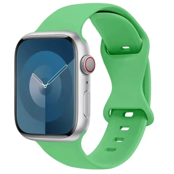 Silikonrem för Apple Watch -band 44mm 41mm 45mm 40mm 49mm 42mm 38mm Sportarmband correa iwatch Series Ultra 8 7 se 6 5 4 3 84 green 42 44 45 49 mm S-M
