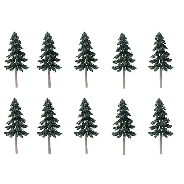 10 stk. Model Pine Træ Miniature Pine Træ Skov Tog Jernbane Krigsspil Layout DIY Landskab Scenografi Jul Dekorationer 15cm-10