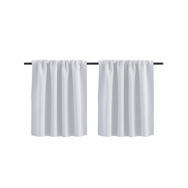 Kort Gardin Svarta Fönster Gardiner Classic Romantic Blackout Gardiner WHITE 76x60cm