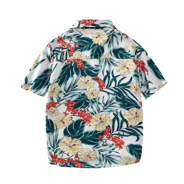 Smal strandskjorta i koreansk version, topp i hawaiiansk stil, nödvändig för resor, semester och fester C90 3XL(70-80KG)