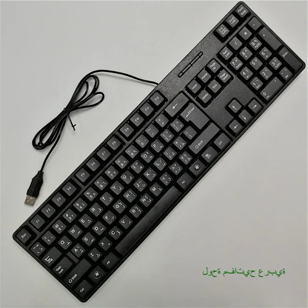 Spanska Franska Ryska Arabiska Bokstäver Keycaps Keyboard Gaming Keyboard Usb Wired 104 Nycklar För Datorn Arabic