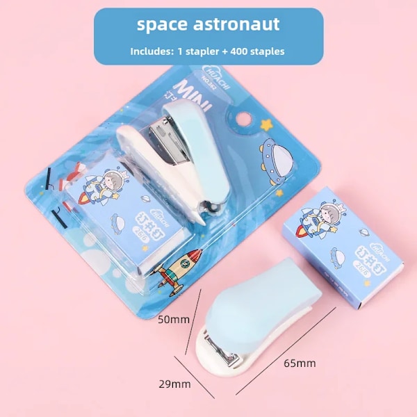 Minihäftapparat Studentanvändning Små Häftapparater Hem Användning Grossist Liten Storlek Annan Typ För Bokbindning Space Astronaut [card]]