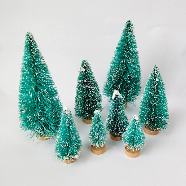 5/8St Mini Julgranar Små Konstgjorda Julgran Ornament Cedar Tall Sisal Tabletop God Jul Feste Dekoration G 8pcs As picture