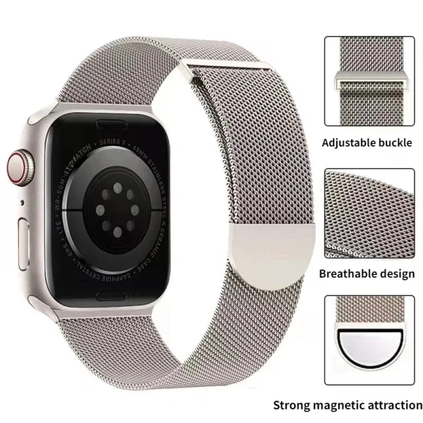Metallrem för Apple Watch Band 49 mm 44 mm 40 mm 45 mm 41 mm 42 mm 44 mm pulseira correa armband iWatch series 9 8 7 se 5 6 Ultra 2 Gold For 42mm 44mm-45mm