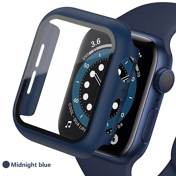 Karkaistu lasikotelo Apple Watch Series 8 7 44Mm 45Mm 41Mm 40Mm 42 Iwatch 6 Se 5 4 3 Näytönsuojalle. Apple Watch -lisävarusteet Midnight blue 42MM