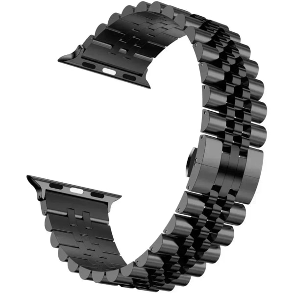 Case för Apple Watch i rostfritt stål för Apple Watch 38 mm 42 mm 40 mm 44 mm 41 mm 45 mm metallband för iWatch Series9 8 7 6 SE 5 4 3 2 1 Correa Silver Rose Set 45mm-Series 9 8 7