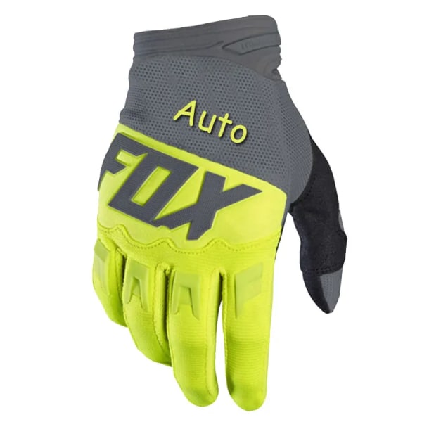 AutoFox Motocross Racing Handskar Herr Rider Offroad MX MTB Mountain Bike Guantes Downhill Full Finger Motorcykel Luvas Handskar Grey---Green XL