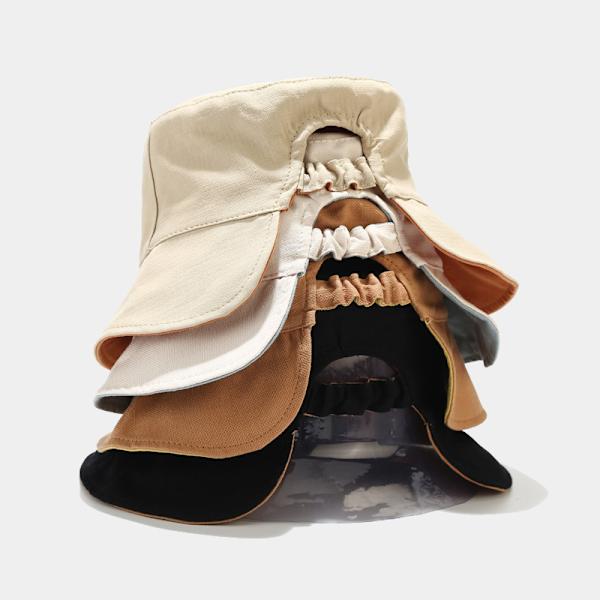 Bucket Hatt Kvinnor Våren Och Sommaren Japanska Enkel Dubbelsidig Solskydd Hatt Koreanska Stil I Ponytail Sun-Proof Basin Hattmode Khaki Free Size