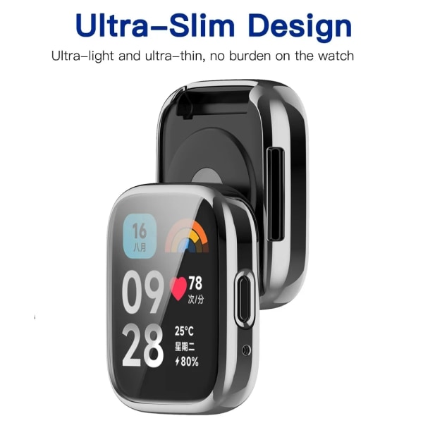 Case för Redmi Watch 4 Smart Watchband Mjuk TPU cover för Xiaomi Redmi Watch 3 Active Lite Tillbehör Rose Gold Redmi Watch 4