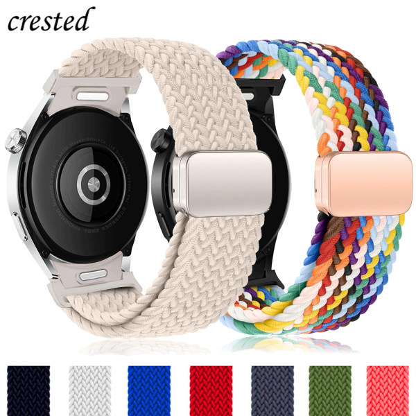 No gap flätat band för Samsung Galaxy Watch 6 4 classic/5 pro 47mm 43mm 44mm 40mm magnetiskt armband Galaxy watch6 watch4-rem black 6 classic 43mm 47mm