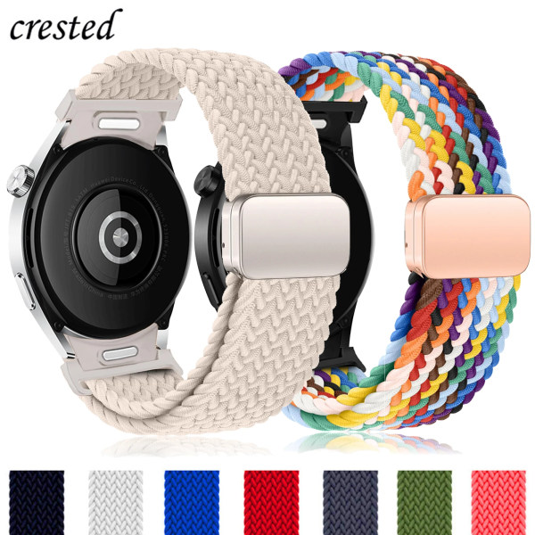 No gap flätat band för Samsung Galaxy Watch 6 4 classic/5 pro 47mm 43mm 44mm 40mm magnetiskt armband Galaxy watch6 watch4-rem cherry 4 classic 42mm 46mm