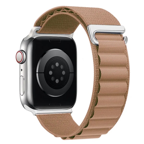 Alpine Loop-armband för Apple Watch Ultra 2, 49 mm, 44 mm, 40 mm, 45 mm, 41 mm, 42 mm, 38 mm, 45 mm, armband correa iWatch serie 9, 8, 7, 6, se Light coffee 38mm 40mm 41mm