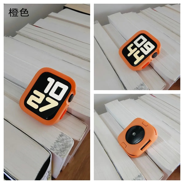 Tvåfärgad mjuk silikon tpu- case för Apple Watch Cover 9 8 7 6 Se 5 4 44 mm 45 mm skydd Iwatch Serie 41 mm 40 mm 49 mm stötfångare A5 49MM