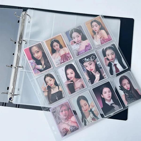 Suuri kapasiteetti valokuva-albumi Kpop-kansio Photocard-pidike Kpop-albumi 20 sisäsivua 6/7/8 ruudukkoa valokuvien keräyskirja S6 6 grids pages