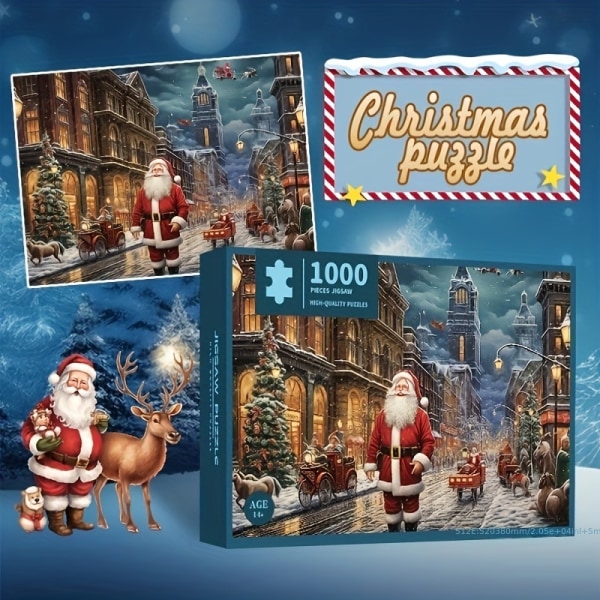 Christmas White Card Pussel 1000 bitar pussel 1000pcs
