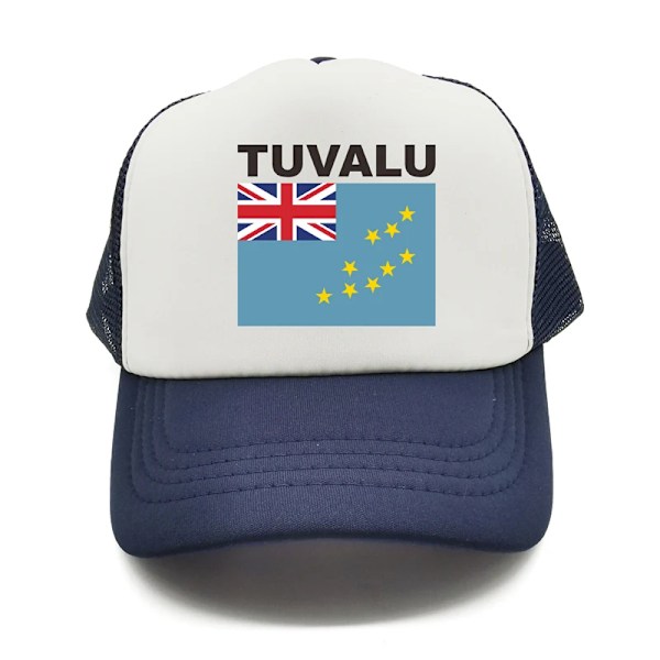 Tuvalu Trucker Cap Sommer Mænd Cool Land Flag Hat Baseball Caps Unisex Udendørs Mesh Net Caps Red