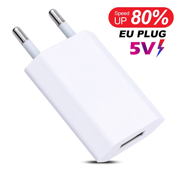 Eu Usb-Väggladdare 5V 1A Strömadapter För Apple Samsung Xiaomi Universal Eu Snabbladdare 4 EU Plug