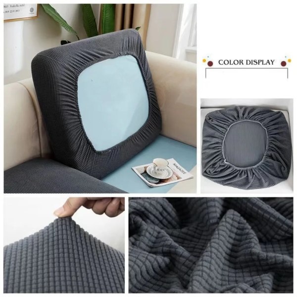 Tjocka elastiskt cover för vardagsrum Enfärgad möbelskydd Soffa Cover överdrag avtagbara sofföverdrag Color 5 E1 ( 65-95cm ) 1pc