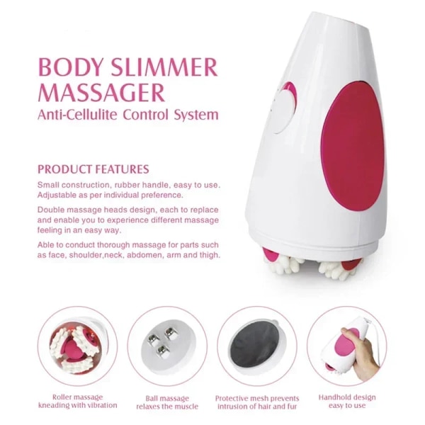 3D Rulle Massage, Ansigtsløftningsenhed, Håndholdt Maskine til Slankende Massage, Bærbar Elektrisk Roterende Mini Massager MULTI EU Plug