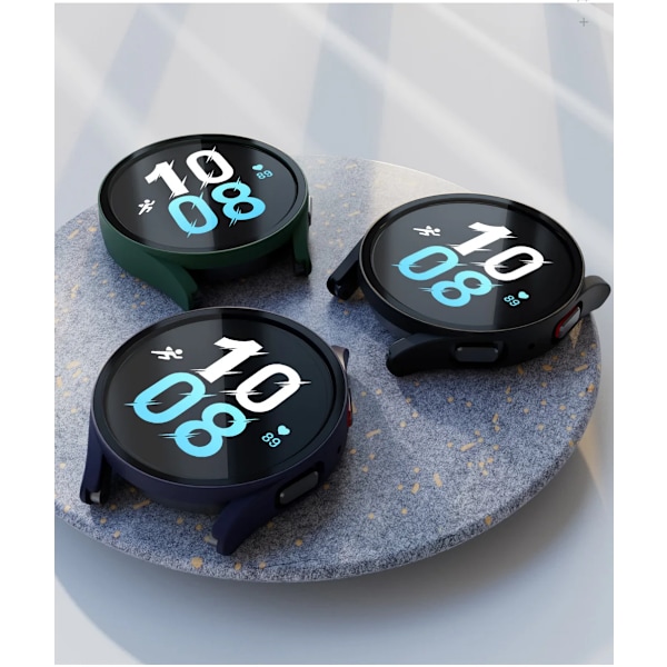 Glas Case För Samsung Galaxy Klocka 5 4 40Mm 44Mm Tillbehör Pc All-Rund Anti-Fall Stötfångare Täckklocka 5 Watch4 Skärmskyddat official blue Galaxy watch 5 40mm