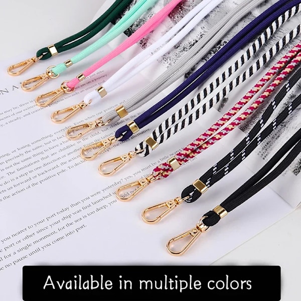 150Cm Universal Justerbar Telefon Lanyard Strap Mobiltelefon Hängande Rep Halsband Anti-Förlorade Lanyards Mobiltelefon Aca Tillverkningar black white