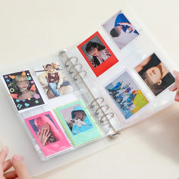 A5 Binder Kpop Fotoalbum Fotoalbumomslag Fotoalbum Samlarbok Koreansk Frostad Polaroid Lösbladsalbum Scrapbook 2grid