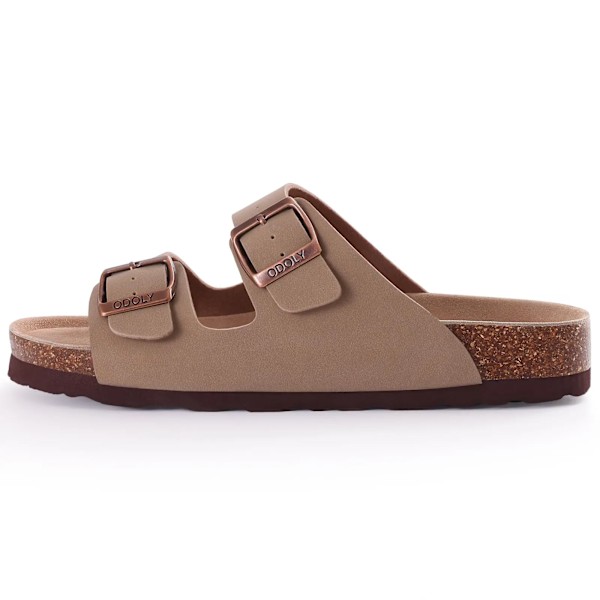 Litfun Klassiske Tykke Såler Kork Tøfler Kvinder Mode Kork Fodseng Sandaler Unisex Sommer Strand Tøfler Glid Cow Suede-AT4 42