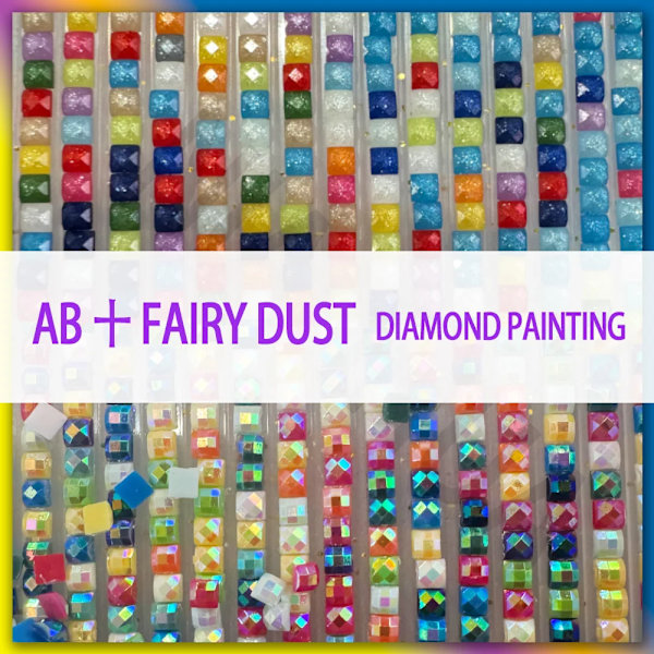 AB Fairy Dust Diamantmaleri Pige Fantasy Kunst Billede Fuld Bor Mosaic Broderi Glitrende Kvinde Portræt Hjem Indretning Gave 7 AB FD Square 45x60cm