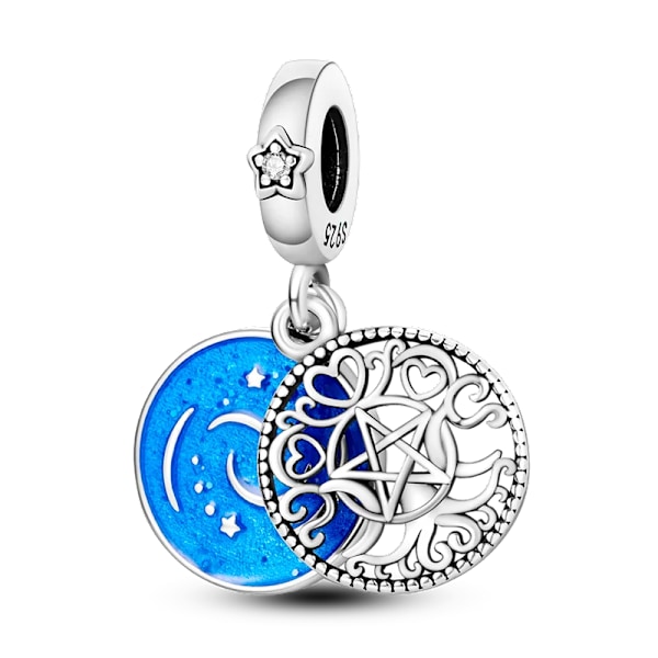 925 Sterling Silver Roder Ankar Blå Kryssningsfartyg Spacer Pärlor Pendlar Charms Passar Pandora Original Armband Diy Rörlighet SMC3987