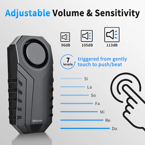 Ouspow Vandtæt Motorcykelalarm 113dB Fjernbetjening Trådløs Anti-tab Advarselsalarm Sensor Cykelalarm Sikkerhed Beskyttelse Style-E