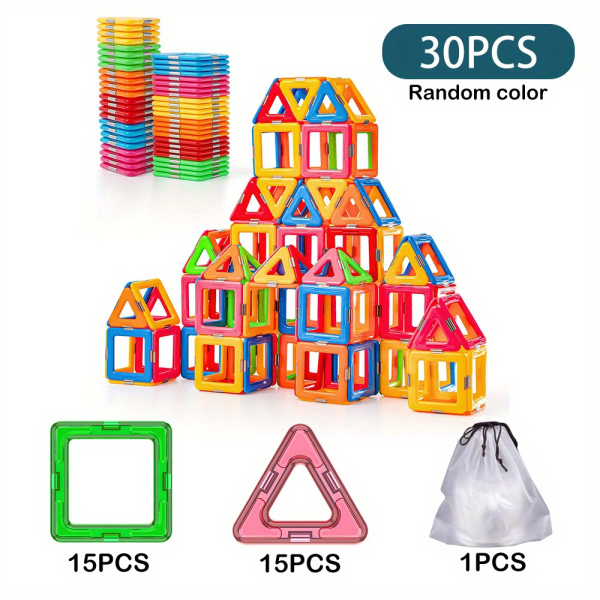 Magnetiska set - STEM-leksaker för flickor och pojkar - Pedagogiska magnetleksaker för barn - perfekt presentidé! multicolored 30PCS