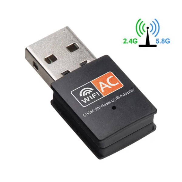 USB 600 Mbps WiFi-adapter Trådlöst Ethernet-nätverkskort AC Dual Band 2.4G / 5.G USB Wifi Dongle wifi-mottagare 802.11ac