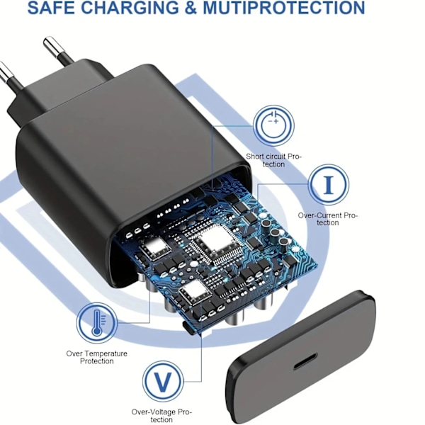 45W Snabbladdning För Samsung Usb C-Laddare Pd Snabbladdning 3.0 Väggladdning För Galaxy Plus Usb Typ C-Kabel Mobiltelefon Laddning Only Black Cable