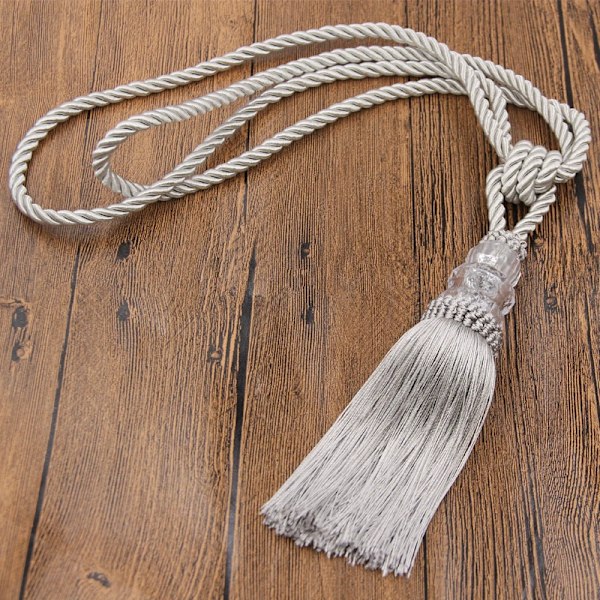 1 kpl Tassel Verhopidike Rep Ikkuna Tarvikkeet Crystal Helmillä Koristeellinen Kulta Johto Verhoille Tarvikkeet Charcoal B 33-98cm