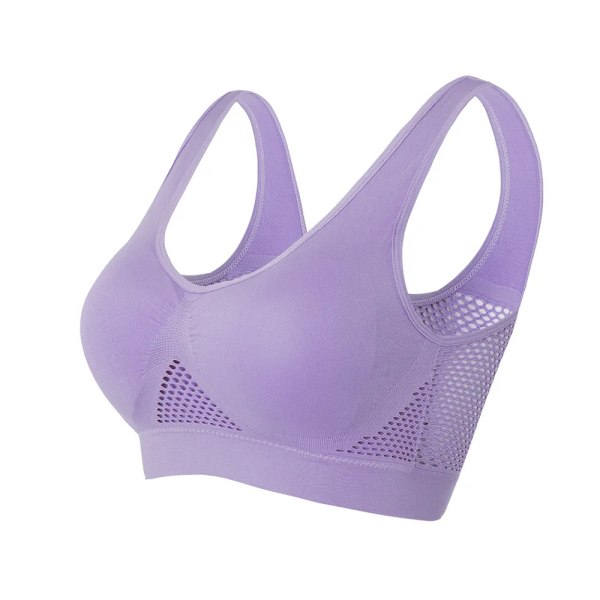 Sexiga kvinnor sömlös sport-BH Plus Size Gym Löpning Push Up Andas Bralette Osynlig Vadderad Väst Fitness Underkläder Topp BH light coffee One Size