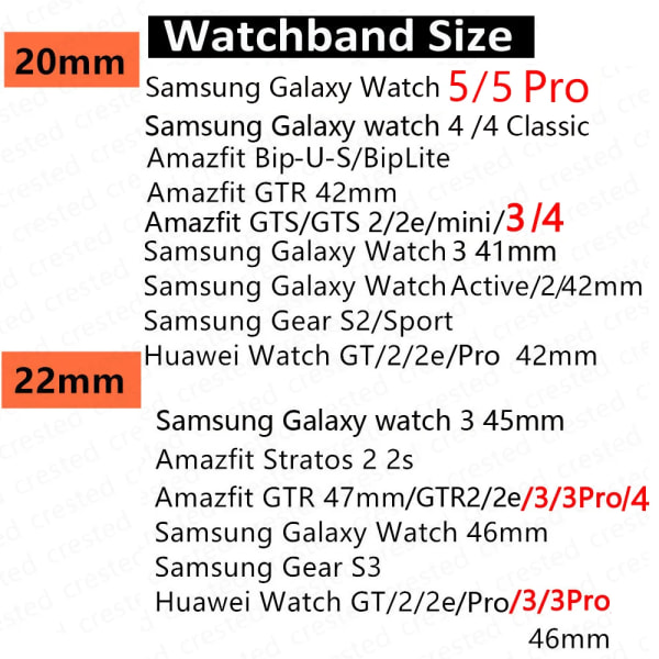 Nylon loopband för Samsung Galaxy Watch 6 4 classic/5 Pro/active 2/3/Gear S3 20mm/22mm Armband Huawei watch GT 2e 3 pro band Royal PulseLava 51 22mm
