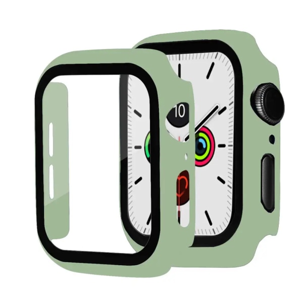 Glas+ cover För Apple Watch Case 44mm 40mm 42mm 38mm stötfångare Skärmskydd för Apple Watch Tillbehör 9 8 7 6 5 4 3 41mm 45mm Mint 1 Series 7-8-9 41mm