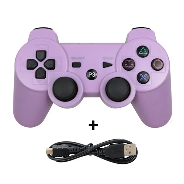 Trådløs Gamepad Til Ps3-Kontroller Joystick Console Controle Til Playstation 3 Joypad Tilbehør Støtte Bluetooth Purple