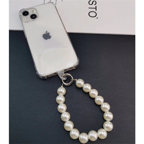 Koreanska Lyx Mobiltelefon Corssbody Lanyard Pearl Armband Kedja För Iphone 14 15 Pro Max Samsung Fli P 4 S21 S22 S23 Ultra. 2